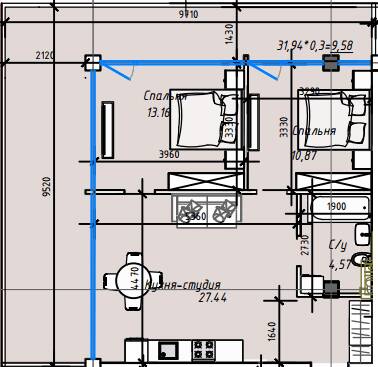 2-кімнатна 65.62 м² в ЖК ITown від 36 550 грн/м², Одеса