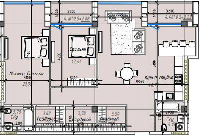 2-кімнатна 105.27 м² в ЖК ITown від 41 150 грн/м², Одеса