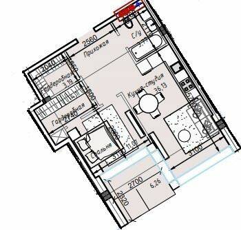 1-кімнатна 47.78 м² в ЖК ITown від 37 950 грн/м², Одеса
