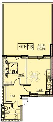 1-кімнатна 48.14 м² в ЖК Manhattan від 23 150 грн/м², Одеса