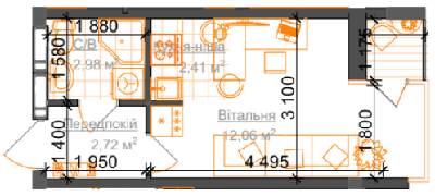 Студії в ЖК Гостомель Residence
