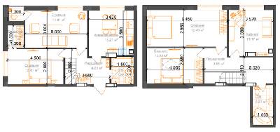 2-кімнатна 115.47 м² в ЖК Гостомель Residence від забудовника, смт Гостомель