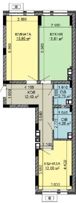 2-кімнатна 64.92 м² в ЖК Найкращий квартал-2 від 21 250 грн/м², смт Гостомель