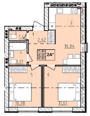 1-кімнатна 48 м² в ЖК Сенсація від 15 400 грн/м², смт Гостомель