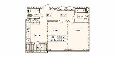 2-кімнатна 68.3 м² в ЖК Лук'янівський каскад від 36 284 грн/м², Київ