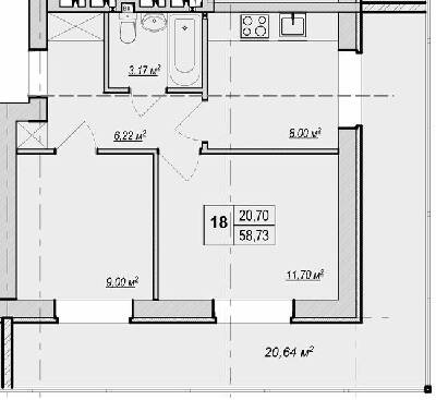 2-кімнатна 58.73 м² в ЖК Метро парк від 29 900 грн/м², Київ