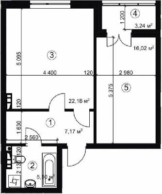 1-комнатная 52.09 м² в ЖК Сырецкий парк 2 от 35 200 грн/м², Киев