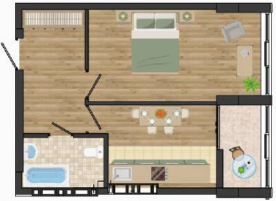 1-кімнатна 40.5 м² в ЖК Золота Ера від 20 650 грн/м², с. Крижанівка