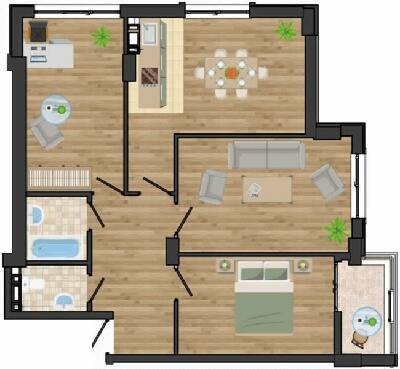 3-кімнатна 76.4 м² в ЖК Золота Ера від 19 400 грн/м², с. Крижанівка