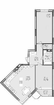2-комнатная 74.27 м² в ЖК Лесная сказка 2 от 30 000 грн/м², Киев