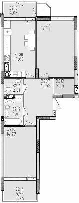 2-комнатная 72.76 м² в ЖК Лесная сказка 2 от 30 000 грн/м², Киев