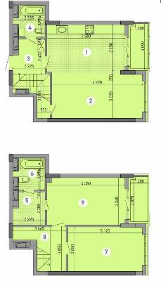 Двухуровневая 97.42 м² в ЖК Паркове місто от 37 350 грн/м², Киев