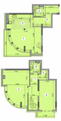 Двухуровневая 109.09 м² в ЖК Паркове місто от 35 250 грн/м², Киев