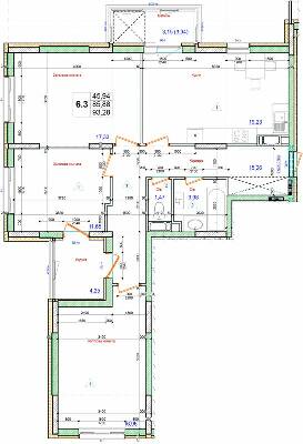 3-кімнатна 93.28 м² в ЖК Олімпійський від 18 000 грн/м², м. Бровари