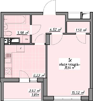 1-кімнатна 35.64 м² в ЖК Одеські традиції від 24 350 грн/м², Одеса