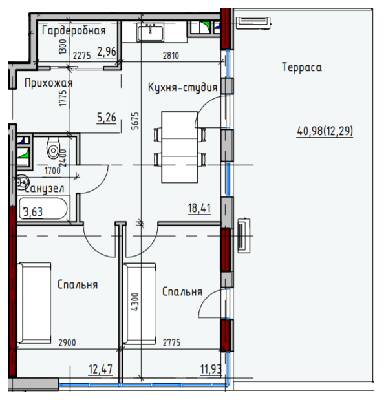 2-кімнатна 67.93 м² в ЖК Простір Eco City (Простір на Радісній від 24 700 грн/м², Одеса