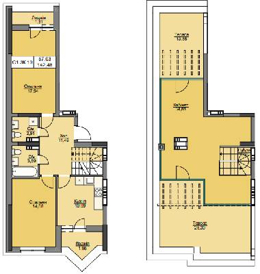Дворівнева 142.48 м² в ЖК Вишгород Плаза від 23 000 грн/м², м. Вишгород