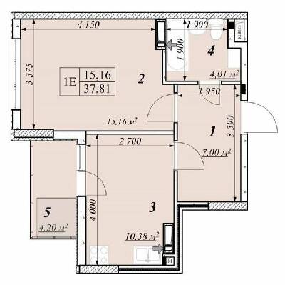 1-кімнатна 37.81 м² в ЖК Зіркова Вежа 2 від 16 000 грн/м², м. Вишгород