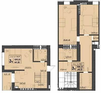 Двухуровневая 104.21 м² в ЖК Park Residence от 25 200 грн/м², с. Софиевская Борщаговка
