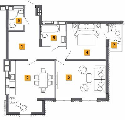 2-кімнатна 75.38 м² в ЖК Basa city від 34 000 грн/м², с. Ходосівка