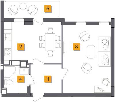 1-кімнатна 44.34 м² в ЖК Basa city від 28 500 грн/м², с. Ходосівка