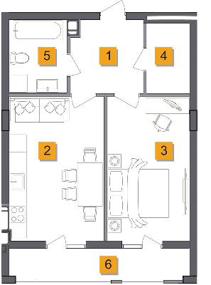1-кімнатна 47.37 м² в ЖК Basa city від 28 500 грн/м², с. Ходосівка