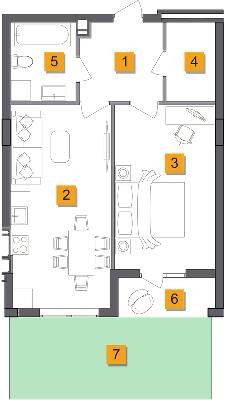 1-кімнатна 49.59 м² в ЖК Basa city від 28 500 грн/м², с. Ходосівка