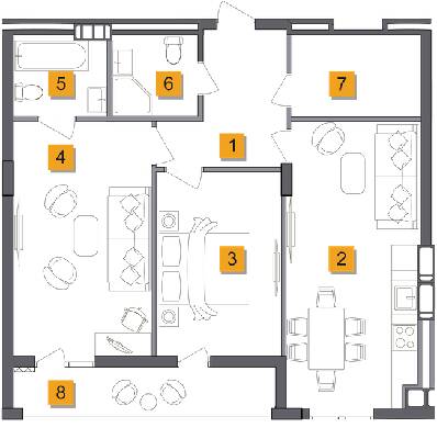 2-кімнатна 75.26 м² в ЖК Basa city від 34 000 грн/м², с. Ходосівка