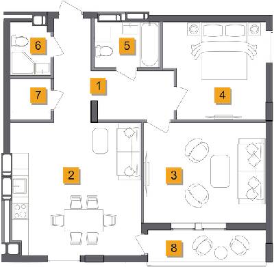 2-кімнатна 76.39 м² в ЖК Basa city від 34 000 грн/м², с. Ходосівка