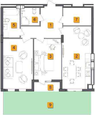 2-кімнатна 76.89 м² в ЖК Basa city від 25 000 грн/м², с. Ходосівка