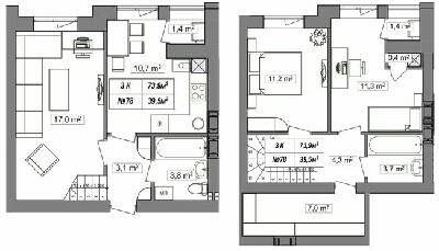 Дворівнева 73.9 м² в ЖК Гудвіл від 23 000 грн/м², с. Хотів