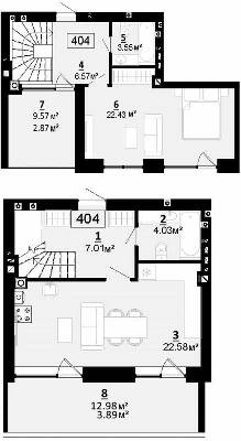 Дворівнева 72.93 м² в ЖК City Lake від 21 500 грн/м², с. Шевченкове