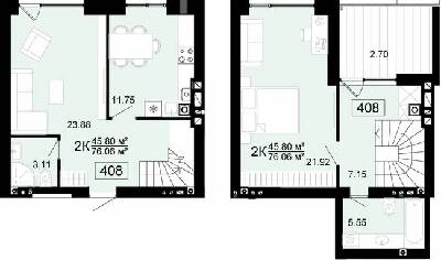 Дворівнева 76.06 м² в ЖК City Lake від 17 500 грн/м², с. Шевченкове