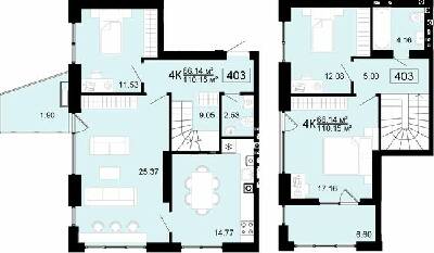 Дворівнева 110.15 м² в ЖК City Lake від 21 000 грн/м², с. Шевченкове