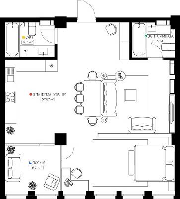 2-комнатная 72.88 м² в ЖК KYIVPROEKT City Space от 98 800 грн/м², Киев