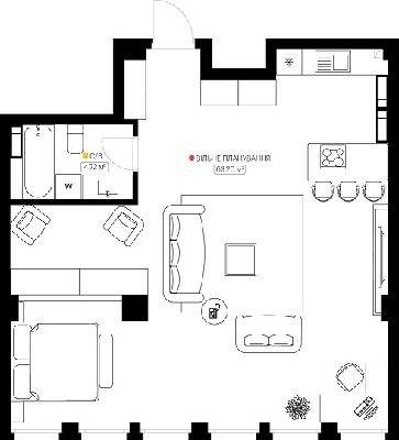 2-комнатная 67.92 м² в ЖК KYIVPROEKT City Space от 115 953 грн/м², Киев