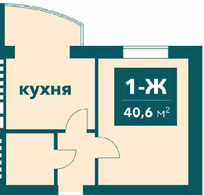 1-кімнатна 40.6 м² в ЖК Ібіс від 24 500 грн/м², м. Ірпінь