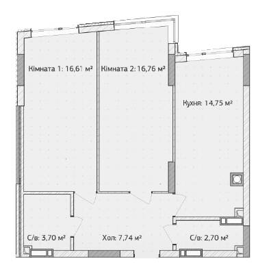2-комнатная 62.26 м² в ЖК Синергия 3+ от 19 200 грн/м², г. Ирпень