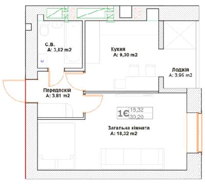 1-кімнатна 39.2 м² в ЖК Фортуна-2 від 20 500 грн/м², м. Ірпінь
