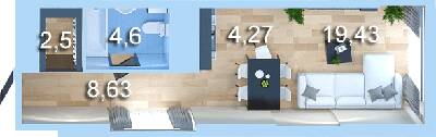 1-комнатная 39.8 м² в ЖК Новопечерська Вежа от 62 201 грн/м², Киев