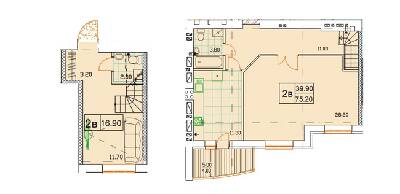 Дворівнева 75.2 м² в ЖК Сонячна Оселя від 20 000 грн/м², м. Буча