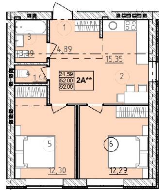 2-кімнатна 52 м² в ЖК Сенсація від 20 950 грн/м², смт Гостомель