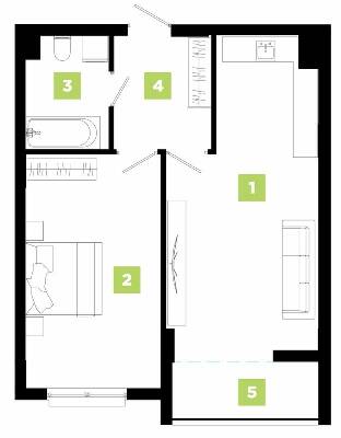 2-кімнатна 51 м² в ЖК Паркова алея від 24 000 грн/м², Івано-Франківськ