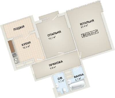 2-комнатная 69 м² в ЖК LYSTOPAD от 15 800 грн/м², Ивано-Франковск
