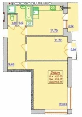 2-комнатная 63.44 м² в ЖК Квартал Лемковский от 11 000 грн/м², Ивано-Франковск