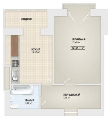 1-кімнатна 45.7 м² в ЖК Містечко Мануфактура від 13 900 грн/м², Івано-Франківськ