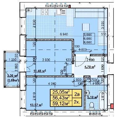 2-кімнатна 59.12 м² в ЖК Паркове містечко від 14 700 грн/м², Івано-Франківськ