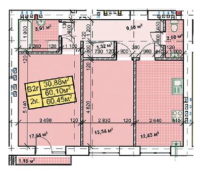 2-кімнатна 60.45 м² в ЖК Паркове містечко від 14 700 грн/м², Івано-Франківськ