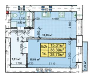 1-кімнатна 38.75 м² в ЖК Паркове містечко від 14 900 грн/м², Івано-Франківськ