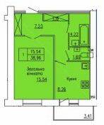 1-комнатная 38.96 м² в ЖК на ул. Гагарина, 1 от 9 000 грн/м², г. Каменец-Подольский